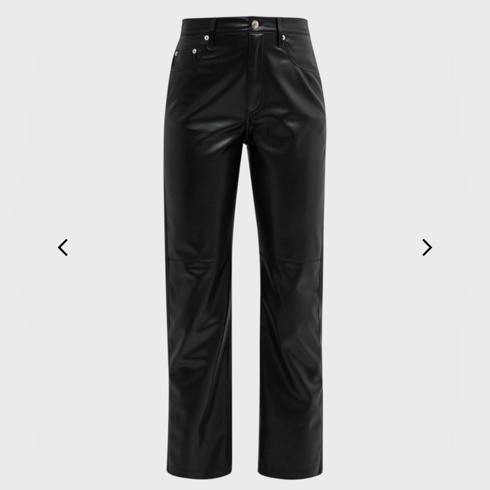Nanushka Cropped Vegan Leather Pants.
